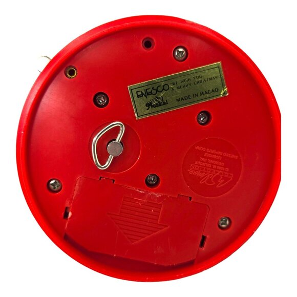 Vtg 1988 Enesco Little Drummer Bear 5.5" Small World of Music Motion Christmas - Picture 6 of 12